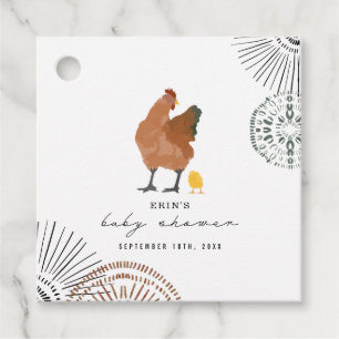 Chicken Baby Shower Favour Tags