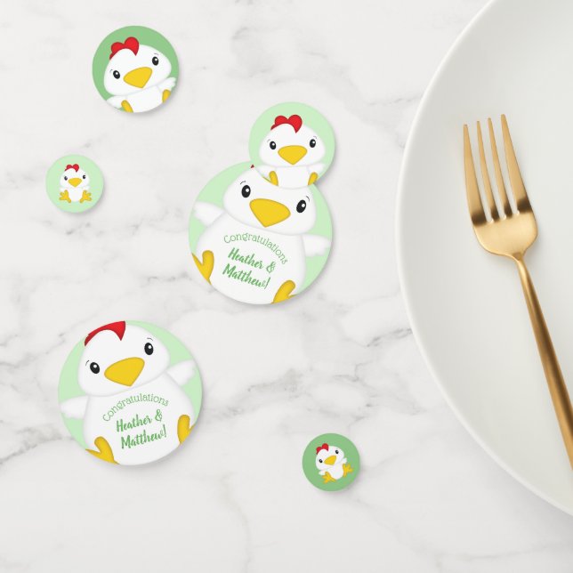 Chicken Baby Shower Green Confetti (Group)