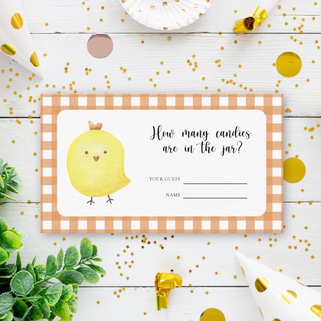 Chicken baby shower - guess how many candies  enclosure card (Creator Uploaded)
