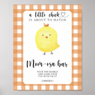 Chicken baby shower - Momosa bar Poster