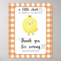Chicken baby shower - Thank you for coming