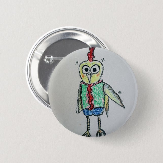 Chicken Badge Button (Front & Back)