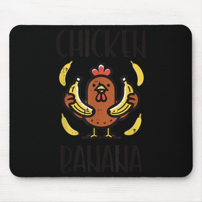 Chicken Banana Cute Song Dance Fruit Kids Youth Me Mouse Mat (Front)
