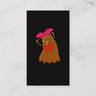 Chicken Bandanna Crazy Farm Mum Animal Lover Business Card