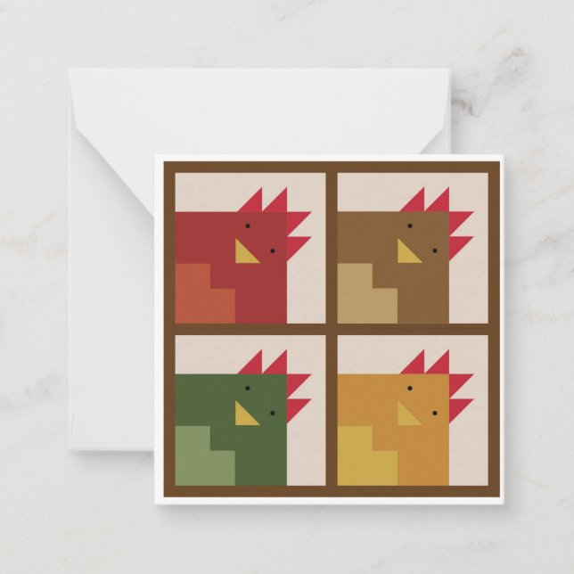 Chicken Barn Quilt Notecards (Front)