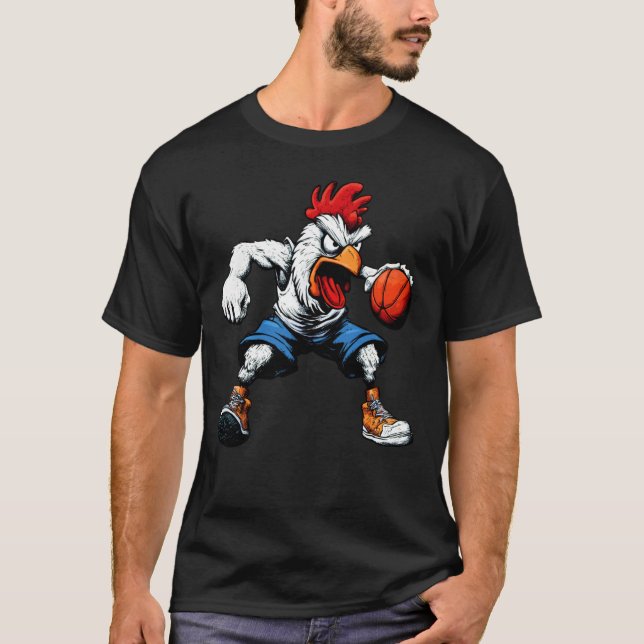 Chicken Basketball Player T-Shirt (Front)