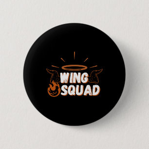 Chicken Bbq Wings Squad Family Party Wing Lovers 6 Cm Round Badge