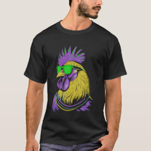 Chicken Beads Mardi Gras Carnival Farming Farmer A T-Shirt