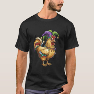 Chicken Beads Mardi Gras Carnival Farming Farmer A T-Shirt
