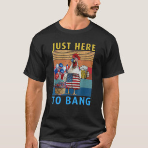 Chicken Beer Firework 4th Of July Vintage T-Shirt