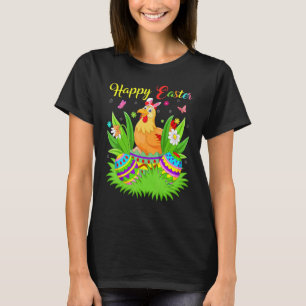 Chicken Bird Floral Easter Egg Funny Chicken East T-Shirt