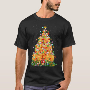 Chicken Bird  Xmas Lights Santa Chicken Christmas  T-Shirt