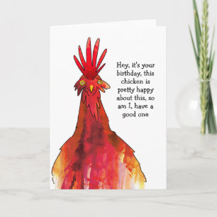 Chicken Birthday Card