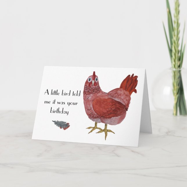 Chicken birthday card (Front)