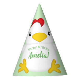 Chicken Birthday Party Green Hat