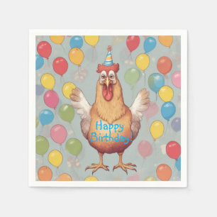Chicken Birthday Party Napkin