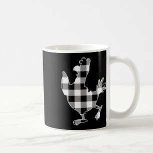 Chicken Black &amp; White Buffalo Plaid Merry Chri Coffee Mug