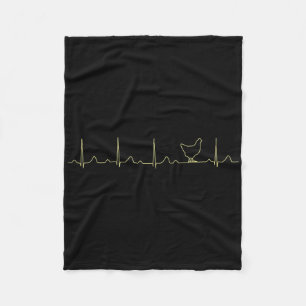 Chicken Block Longer Longer Longer Drop Heart Rhyt Fleece Blanket