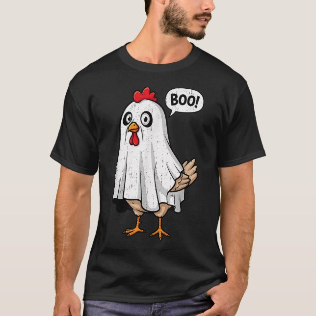 Chicken Boo Halloween Costume Men Women T-Shirt (Front)