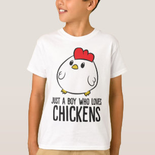Chicken Boy Just a Boy Who Loves Chickens T-Shirt