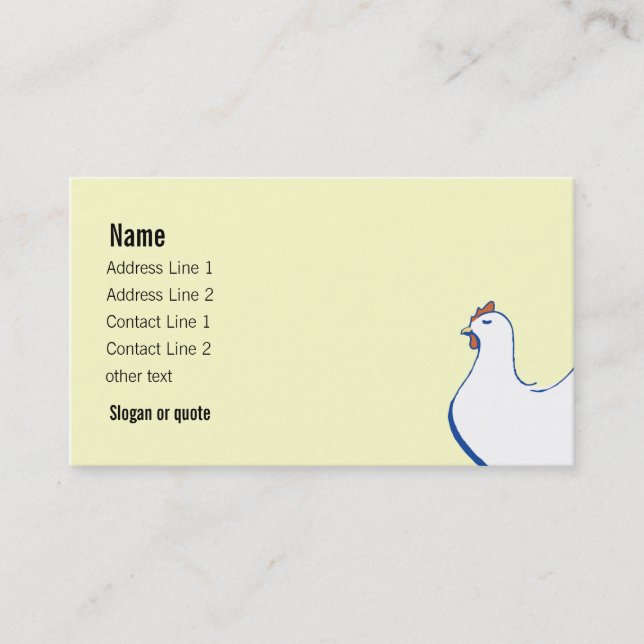 Chicken Business Card (Front)