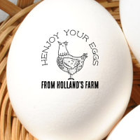 Chicken Business Funny Custom Egg Stamp
