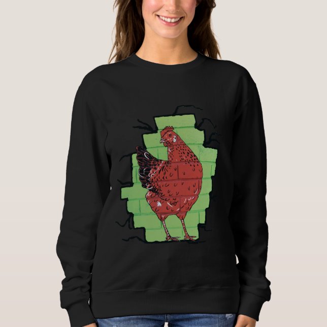 Chicken by Sally O Neill Active  Sweatshirt (Front)