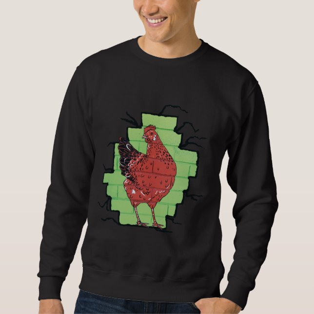 Chicken by Sally O Neill Active  Sweatshirt (Front)