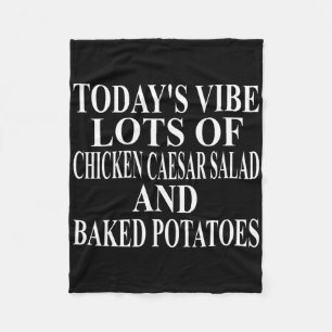 Chicken Caesar Salad Apparel Great Funny Potato De Fleece Blanket