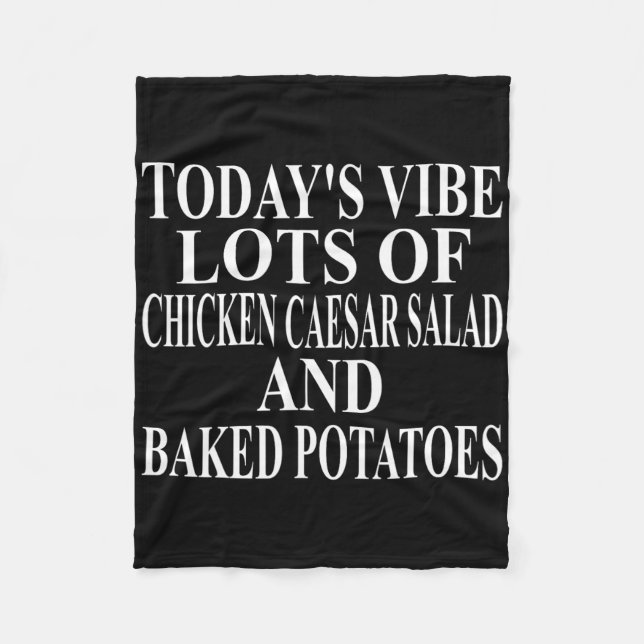 Chicken Caesar Salad Apparel Great Funny Potato De Fleece Blanket (Front)