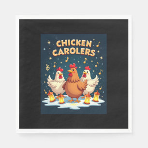 Chicken Carolers Napkin
