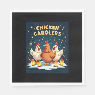 Chicken Carolers Napkin