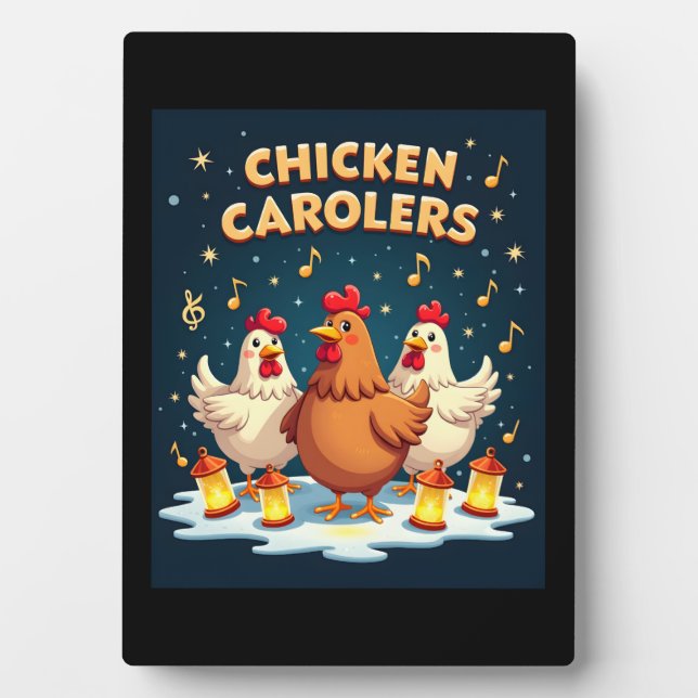 Chicken Carolers Plaque (Front)
