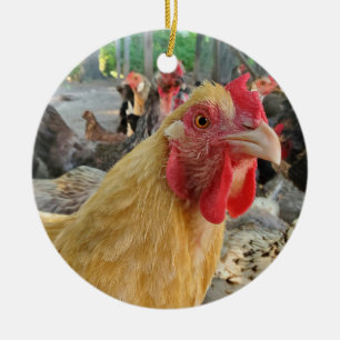 Chicken Ceramic Tree Decoration