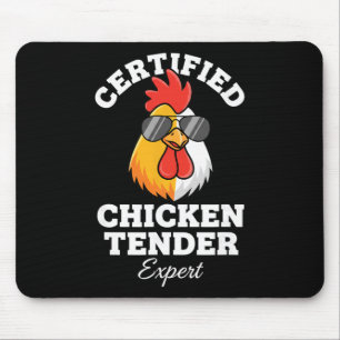 Chicken Certified Chicken Tender Expert Rooster In Mouse Mat