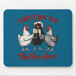 Chicken Cheers To The New Year  Mouse Mat