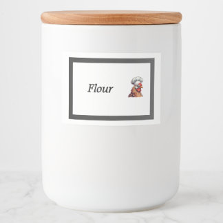 Chicken Chef Food Container Canister Label