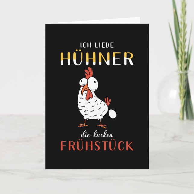 Chicken Chickens Saying Funny Card (Front)