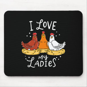 Chicken Chicks Eggs Farmer Funny Gift Mouse Mat