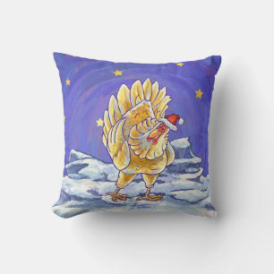 Chicken Christmas Cushion