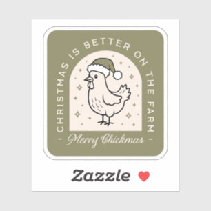 Chicken Christmas homestead farm cottagecore green
