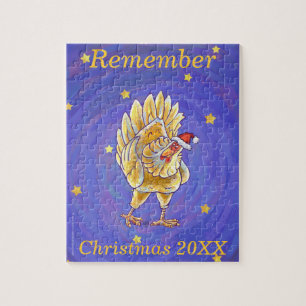 Chicken Christmas Jigsaw Puzzle