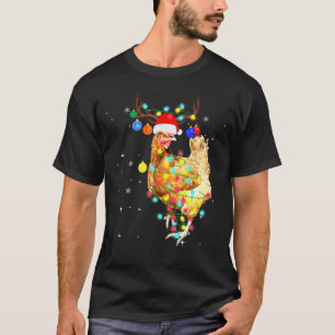 Chicken Christmas Lights Pajama T-Shirt