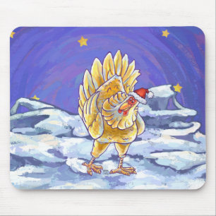 Chicken Christmas Mouse Mat