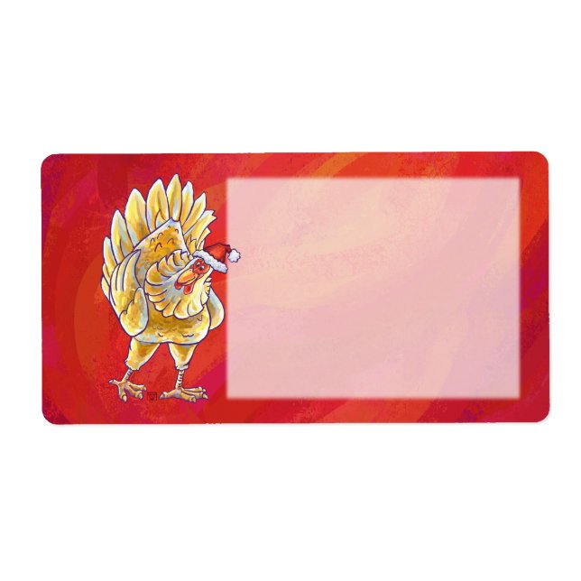 Chicken Christmas On Red (Front)