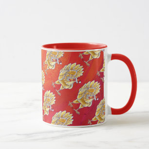 Chicken Christmas On Red Mug