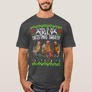 Chicken Christmas This Is My Ugly Sweater Funny 