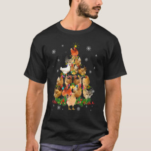 Chicken Christmas Tree Snow Chicken Xmas T-Shirt