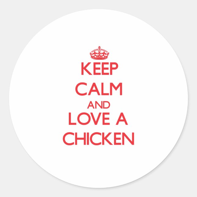 Chicken Classic Round Sticker (Front)