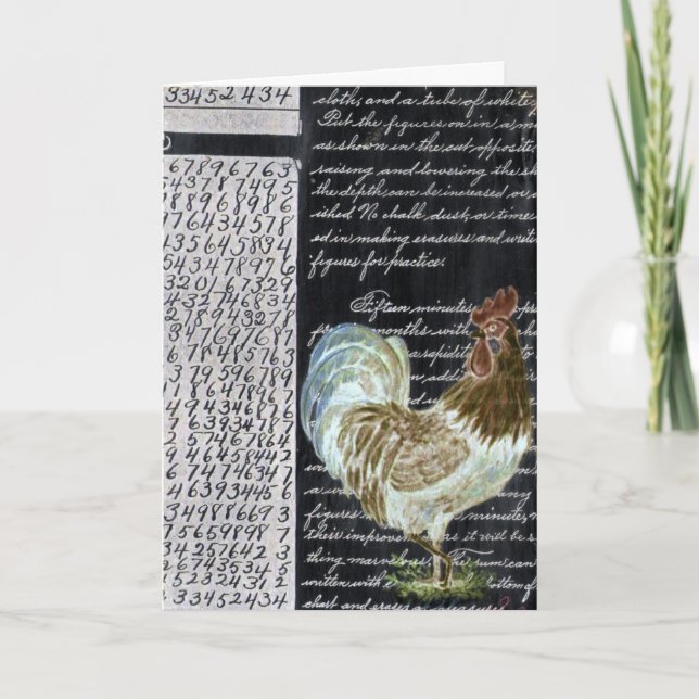 Chicken Collage, Birthday Card (Front)